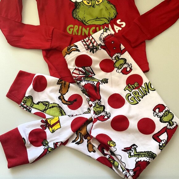 NEW DR. SEUSS'S THE GRINCH PAJAMA SET UNISEX - Picture 8 of 13